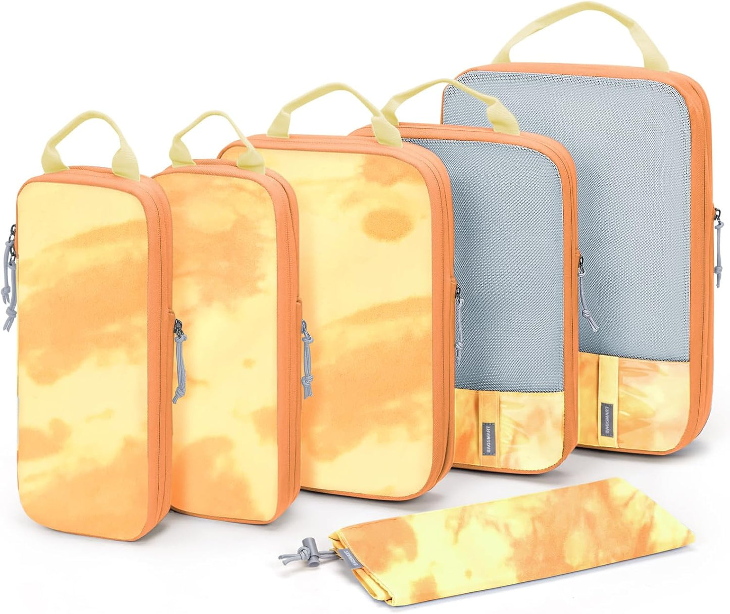 BAGSMART 6 Set /4 Set/2 Set Compression Packing Cubes for Travel, Lightweight Luggage Organizer