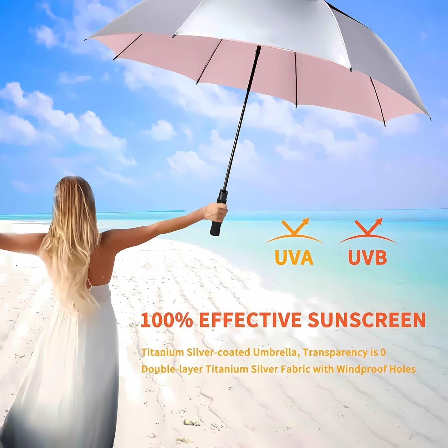 MRTLLOA Extra Large Golf Umbrella, 54/62/68/72 Inch Automatic Open, Oversize Double Canopy Vented Windproof Waterproof Sports Umbrellas for Rain