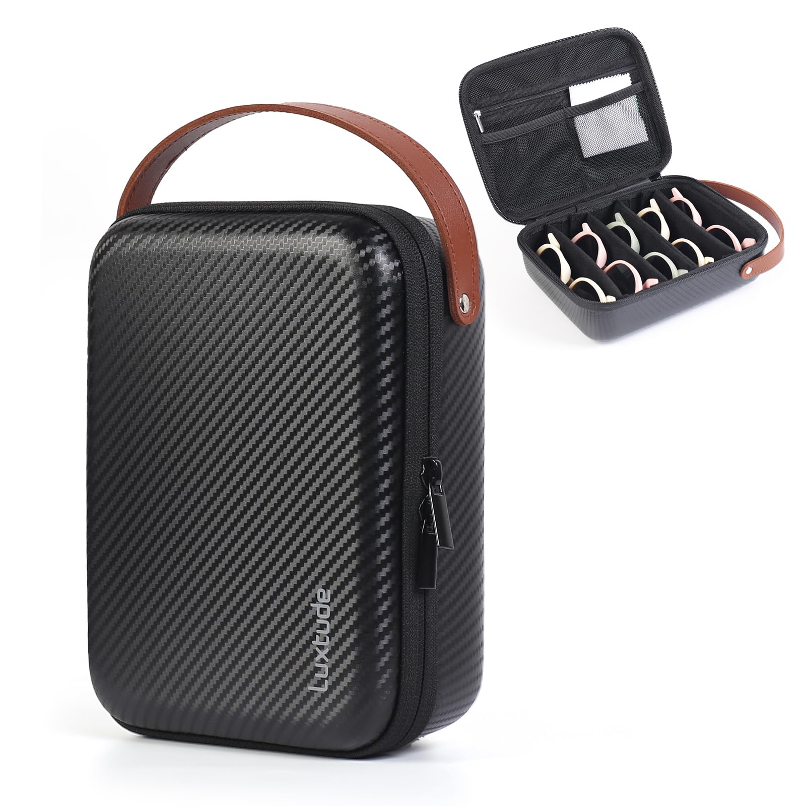 Luxtude Travel Sunglasses Organizer Case, Hard Shell Sunglasses Travel Case