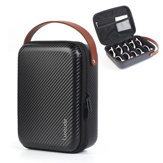 Luxtude Travel Sunglasses Organizer Case, Hard Shell Sunglasses Travel Case