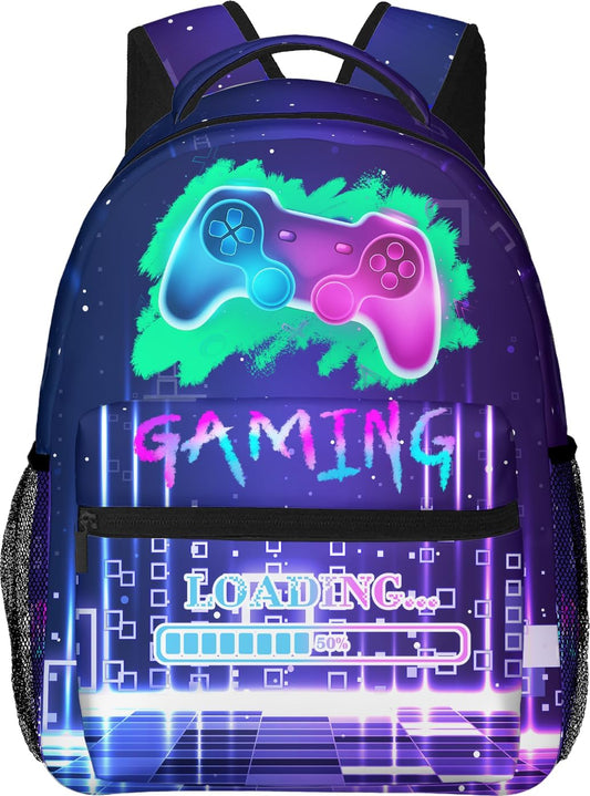 Gamepad Kids Backpack For Boys Girls Elementary Gaming Schoolbag Kindergarten Gamer Bookbags Preschool Games School Bag Toddler Book Bags Travel Bag Computer Bag Hiking Camping Rucksack Daypack