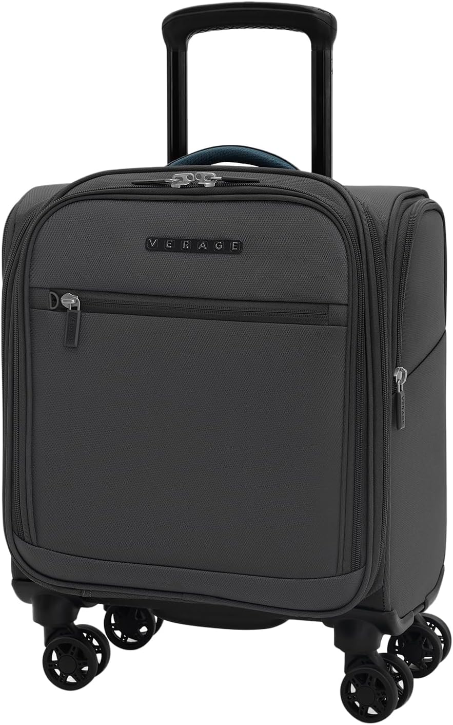 Verage Underseat Carry On Luggage with Wheels & USB Port,14 inch Wheeled Spinner Carry-on Luggages Bags for Airlines, Lightweight Overnight Suitcase for Men Women (14-Inch Compact Underseat Pro)