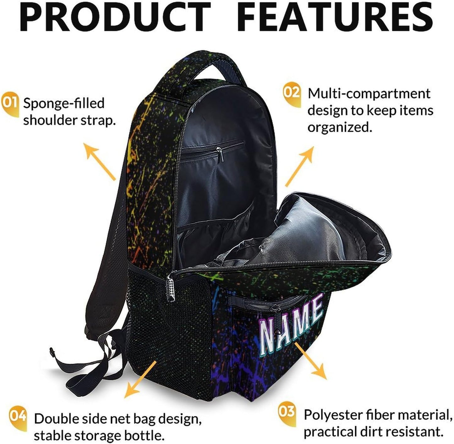 School Backpack for Kids Boys, Custom Schoolbag Gifts for Gamer Lovers, 17" Cool Gaming Backpacks for Preschool Elementary Middle School, Personalized Large Capacity Game Bookbag for Students