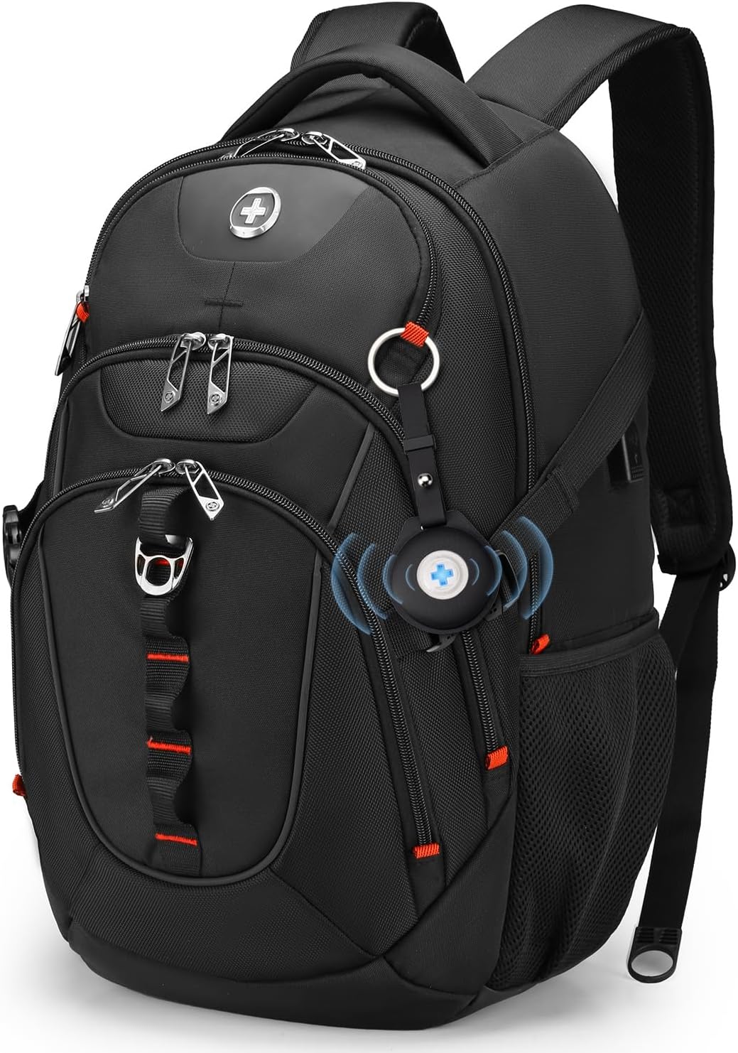 Swissdigital Laptop Backpack with USB Charging Port, Travel Backpack Fits 15.6 inches Computer, 31L
