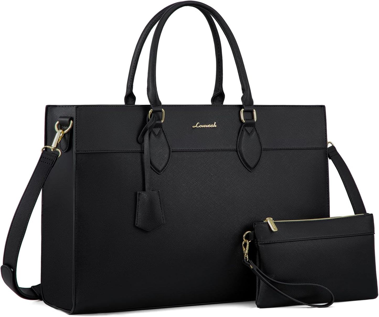 LOVEVOOK Laptop Bag for Women, 17.3 inch Laptop Tote Computer Briefcase for Work Large Waterproof