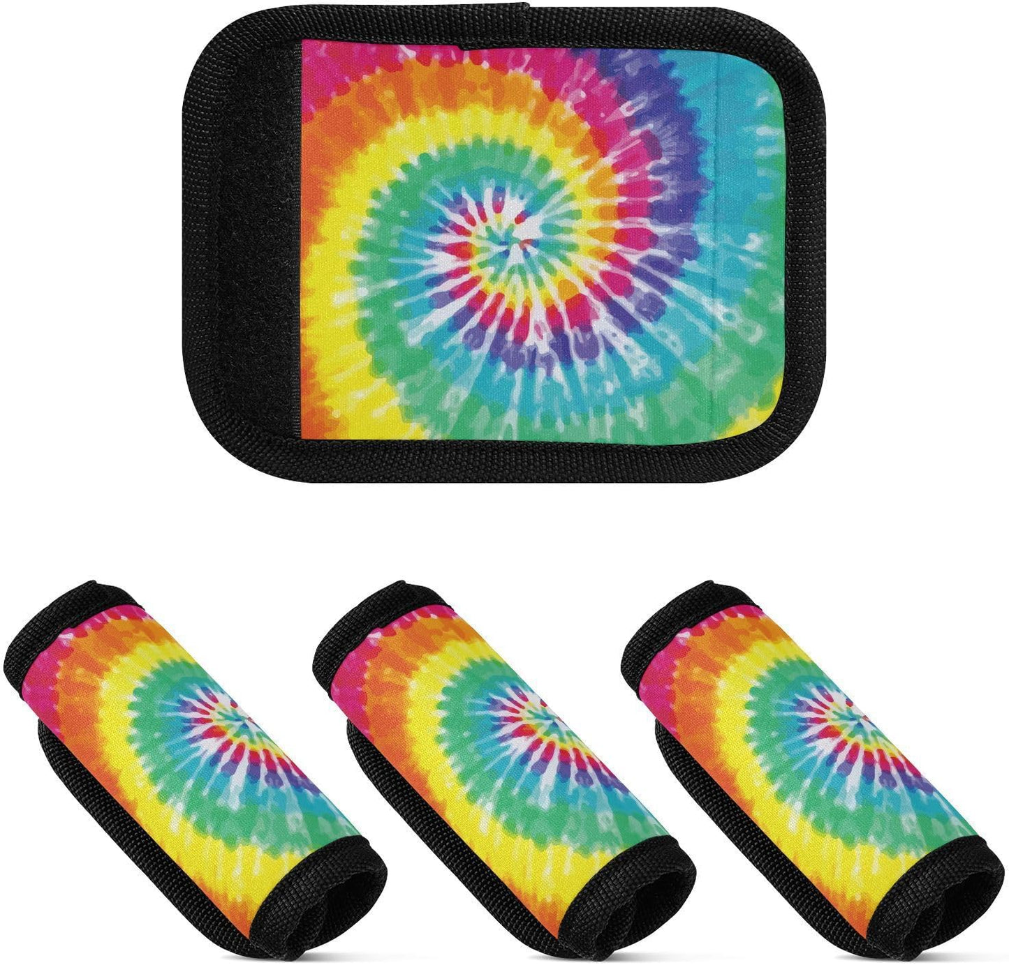 Tie Dye 2 Pack Luggage Handle Wrap for Suitcase Luggage Identifier Travel Tags Handle Protection Sleeve Cover