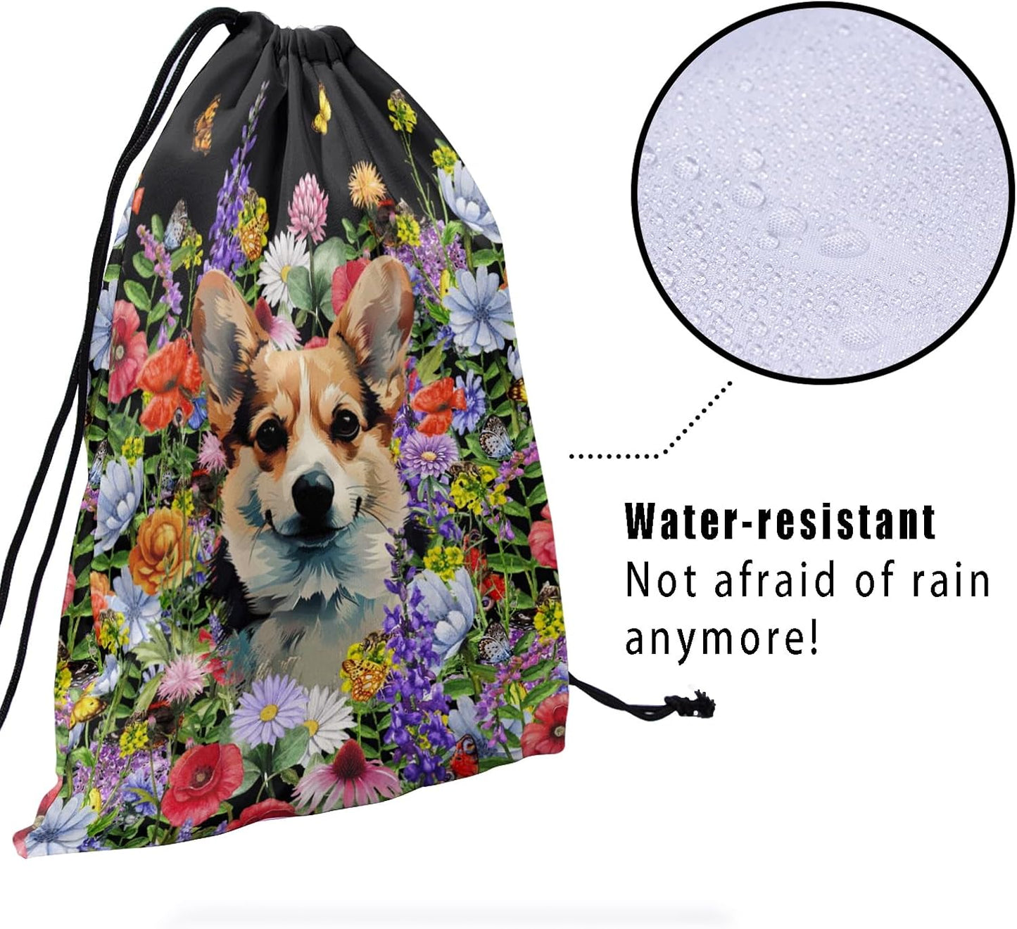 Nerxy Pet Gymnastics Grip Bag Dog Cat Drawstring Grip Bags Puppy Shoe Bag Gym Storage Pouch