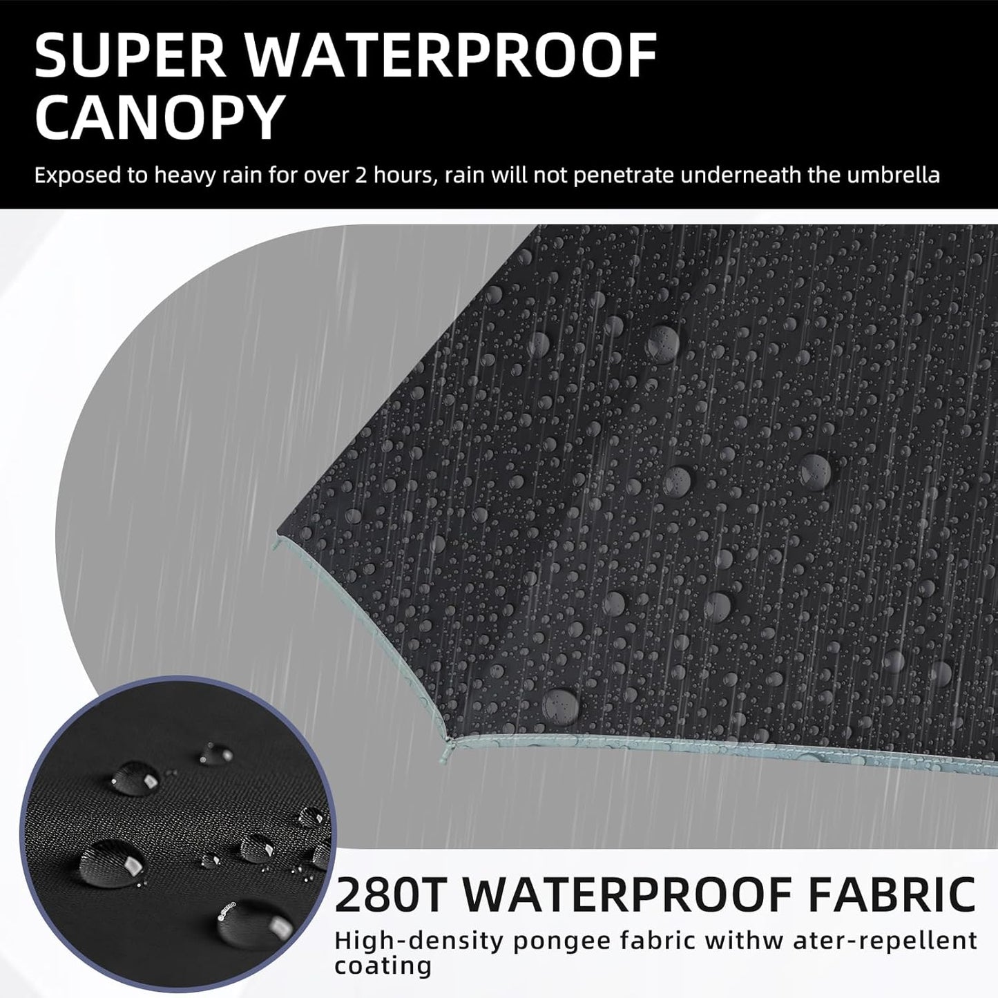 50in Inverted Folding Travel Umbrella – Windproof 10Ribs Upside Down Umbrella with Carabiner Handle, Rain Sun Protection for Women Men (Black)