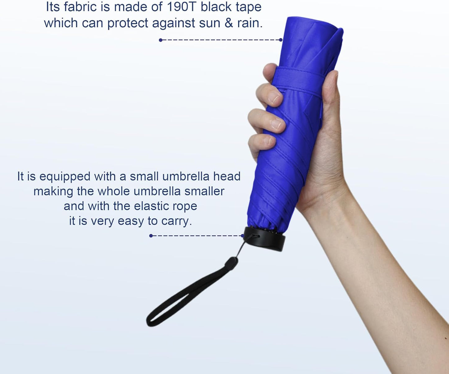 SoulRain 42" Travel Sun & rain Umbrella, Lightweight Windproof Umbrella, Portable Lightweight Compact Parasol with 99% UV Protection for women and men