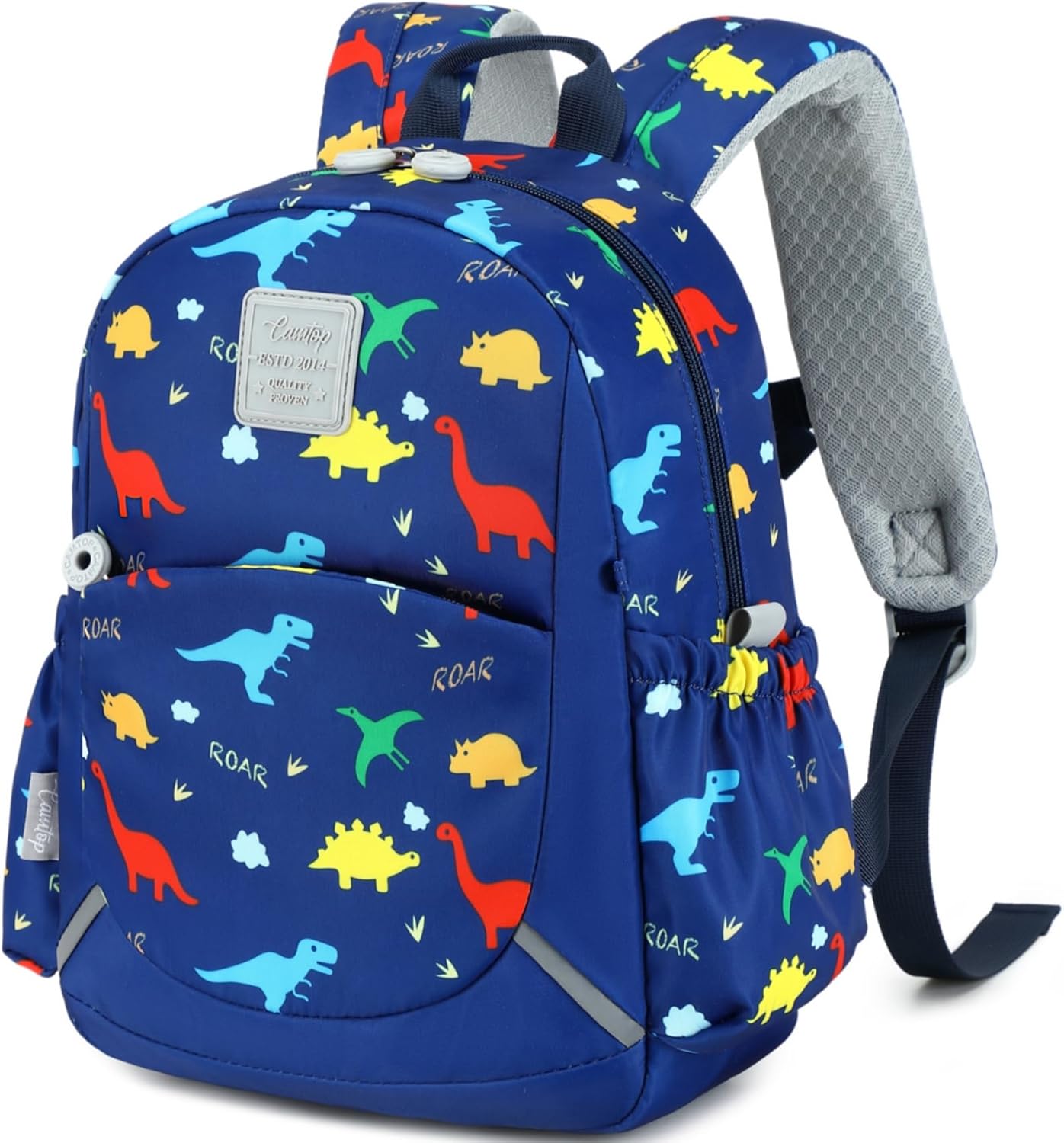 CAMTOP Toddler Backpack for Boys Girls 2-4, Kids Backpacks for Kindergarten Preschool, 12" H Small Bookbag for Daycare Travel (Dinosaur Blue)