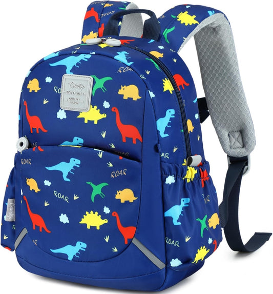 CAMTOP Toddler Backpack for Boys Girls 2-4, Kids Backpacks for Kindergarten Preschool, 12" H Small Bookbag for Daycare Travel (Dinosaur Blue)