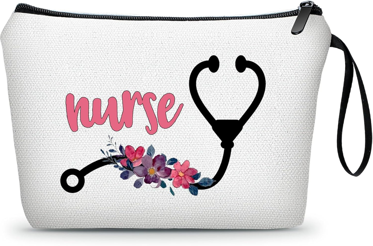 SEAMOON Nurse Zipper Makeup Cosmetic Bag Nursing Rn Graduation Funny Appreciation Gifts Bulk New Future Registered Nurse Accessories for Work