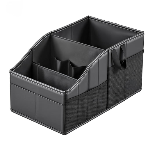WHHMK Sturdy Leather Car Storage Support Up to 33 LB of Weight, Black