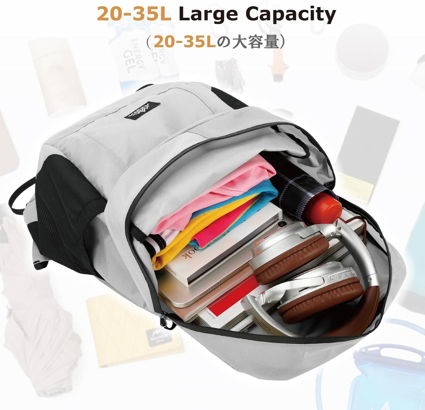 YAPJEB Lightweight Hiking Backpack, Breathable Daypack for Running Cycling Climbing Marathon Camping for Men and Women