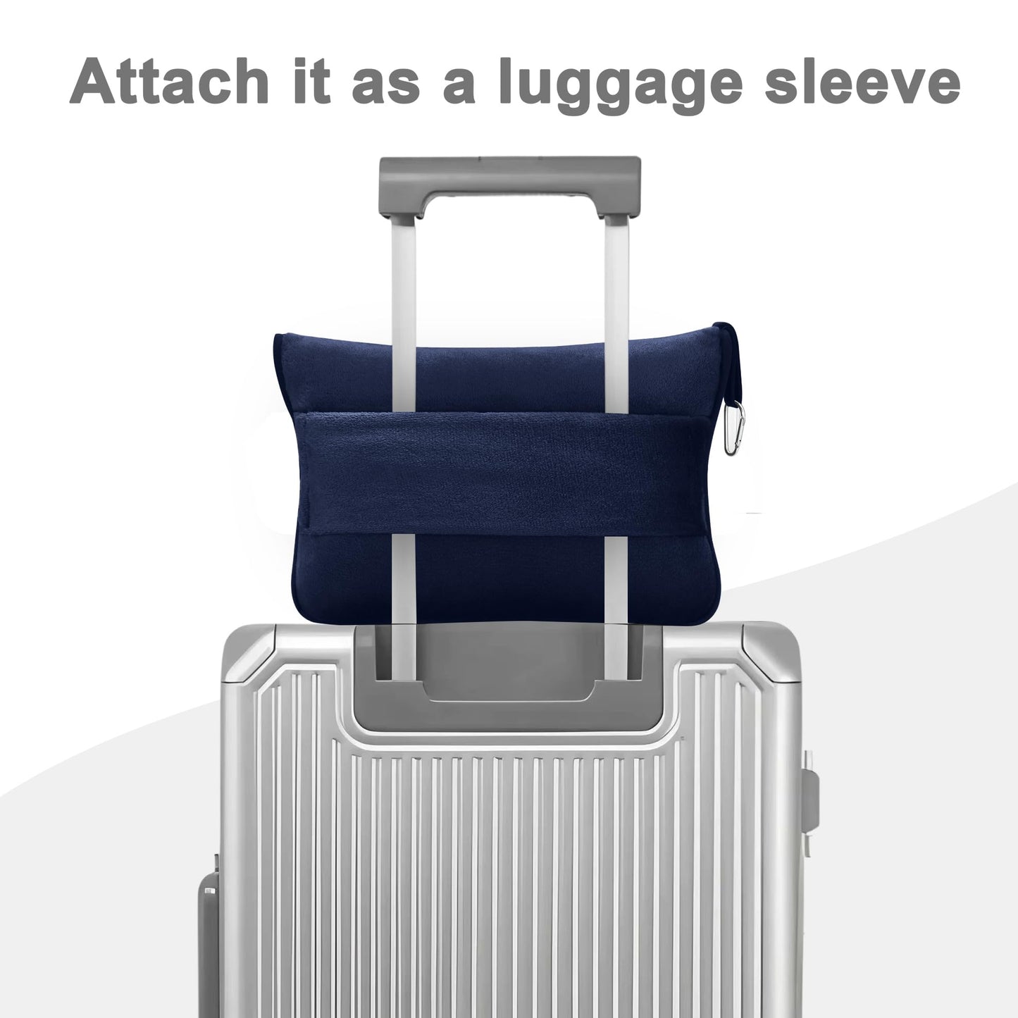 Travel Blanket and Pillow Compact, Premium Soft 2 in 1 Airplane Blanket with Soft Bag