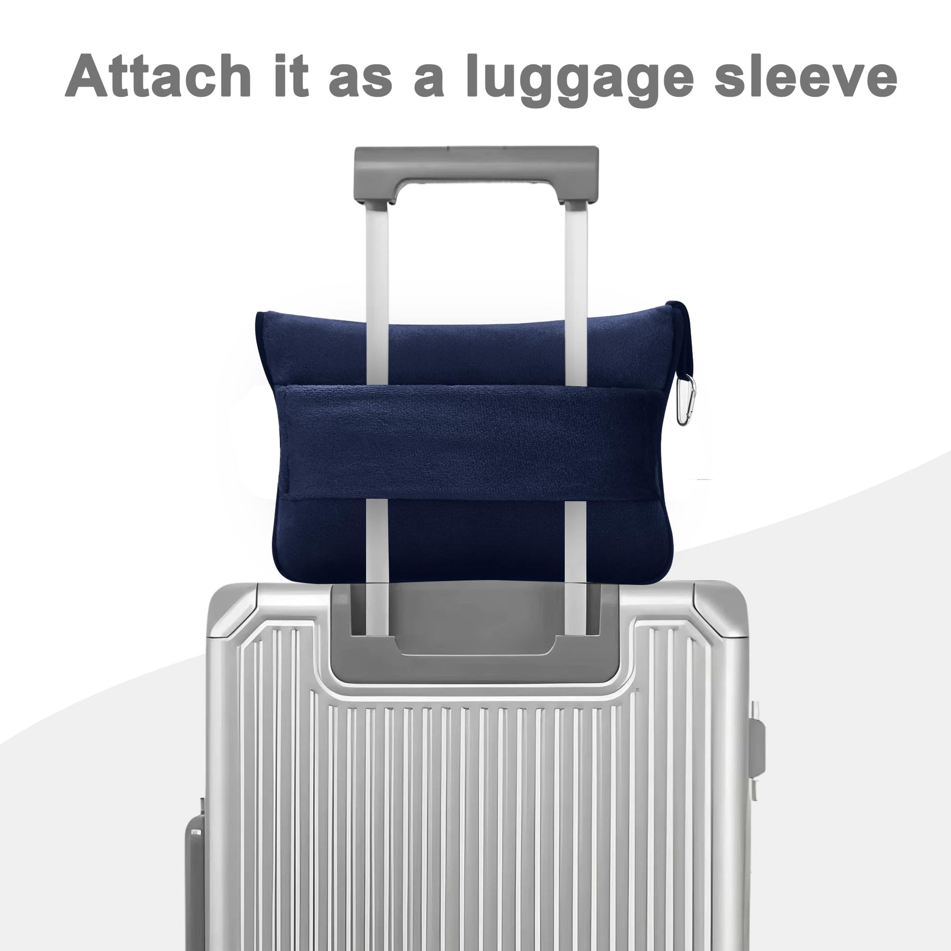 Travel Blanket and Pillow Compact, Premium Soft 2 in 1 Airplane Blanket with Soft Bag