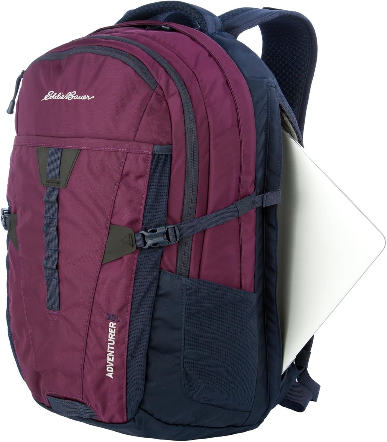 Eddie Bauer Adventurer Backpack with Organization Compartments and Hydration/Laptop Compatible Sleeve, Women's Adventurer - Dark Plum, 30L