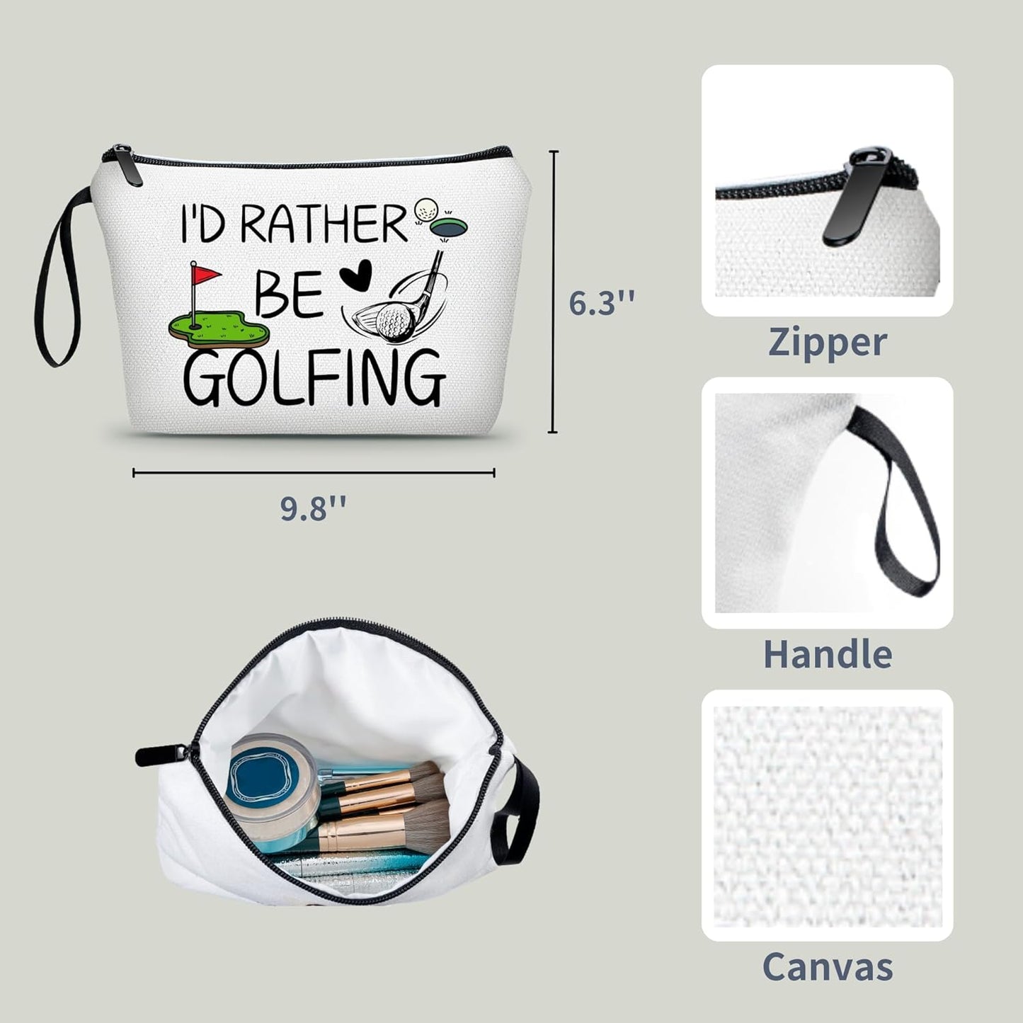 Golf Gifts,Golf Balls for Women,Small Golf Bag,Golf Ball Bag,Purse Makeup Bag,Cosmetic Bag for Purse,Birthday Gifts for Friends Female,Gifts for Golfers,Golf Accessories