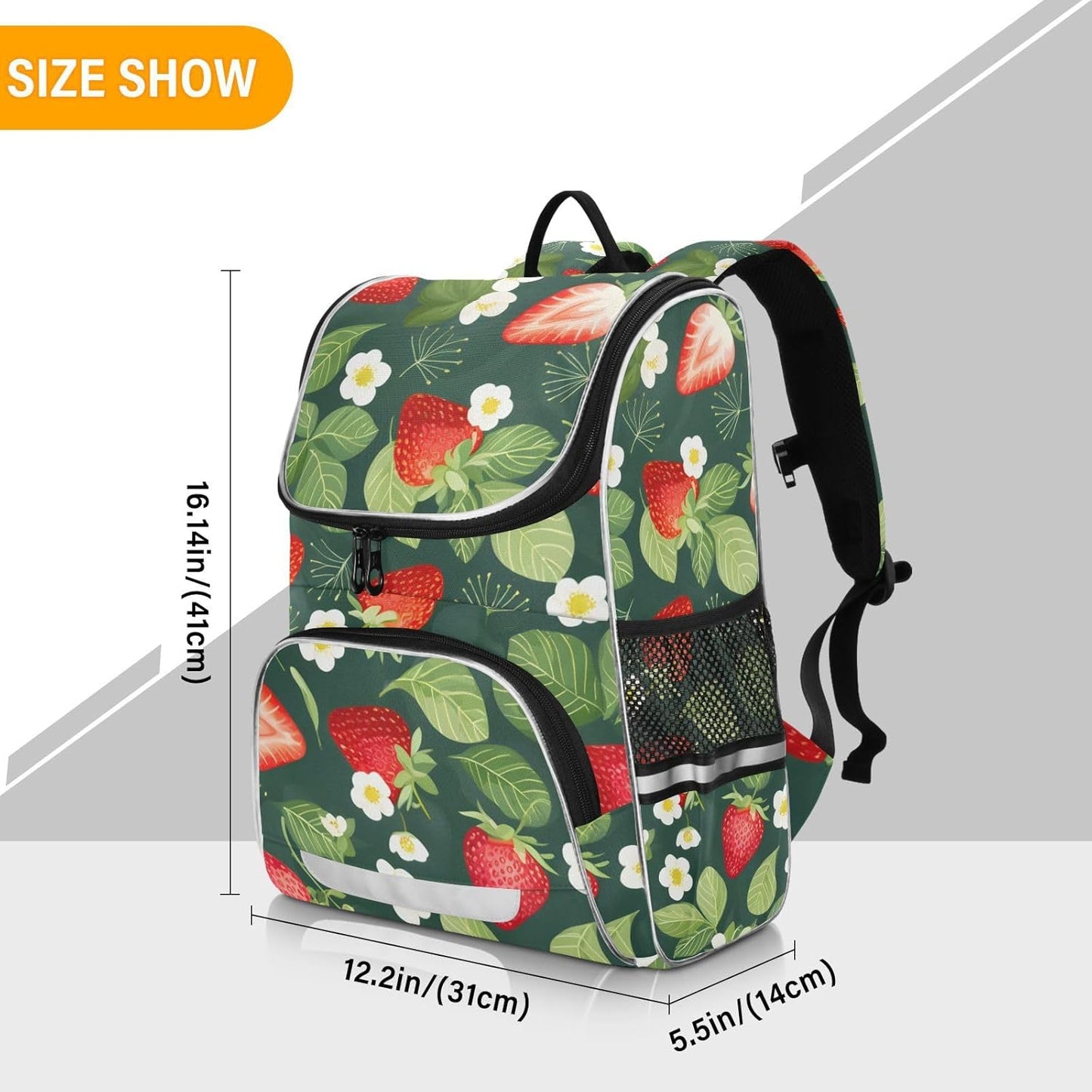 Strawberry Cute Backpack For Girls Kids Backpack Boys Teen School Bag Bookbag Travel Daypacks