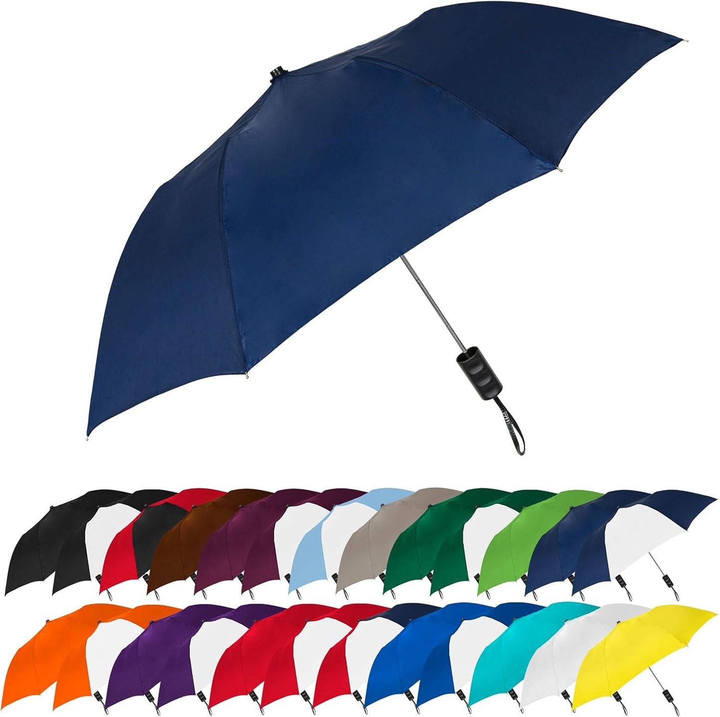 The Spectrum Popular Style 42" Automatic Open Compact Travel Umbrella for Rain, Wind & Sun, Sturdy Lightweight Small Portable Stick Umbrella for Men and Women