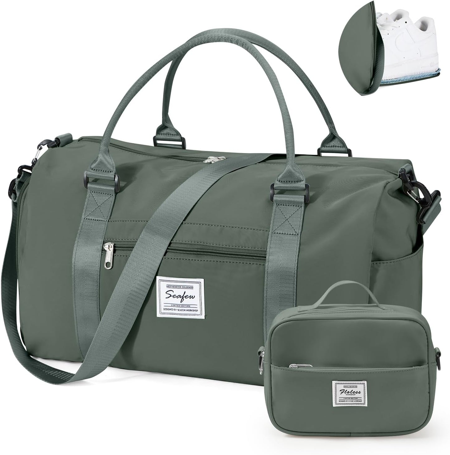 Gym Bagsfor Women with Shoes Compartment,Small Duffel BagsSport Bags with Toiletry Bags Overnight