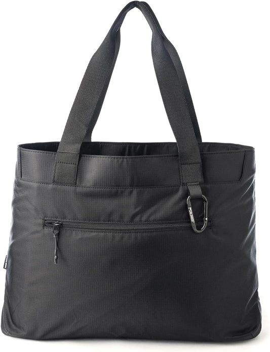 Universal Tote Bag, Foldable Nylon Shoulder Bag for Work and Errands - Water Bottle Holder, Multiple Pockets