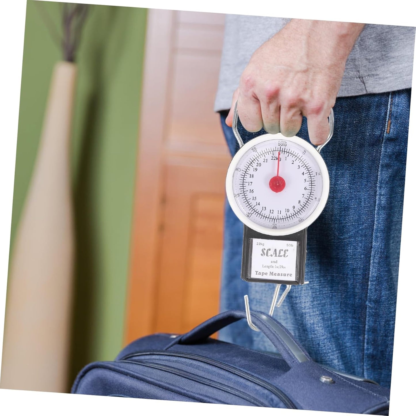 Analog Hand Scale Suitcase Weight Scale Hook LCD Display Sturdy and Practical