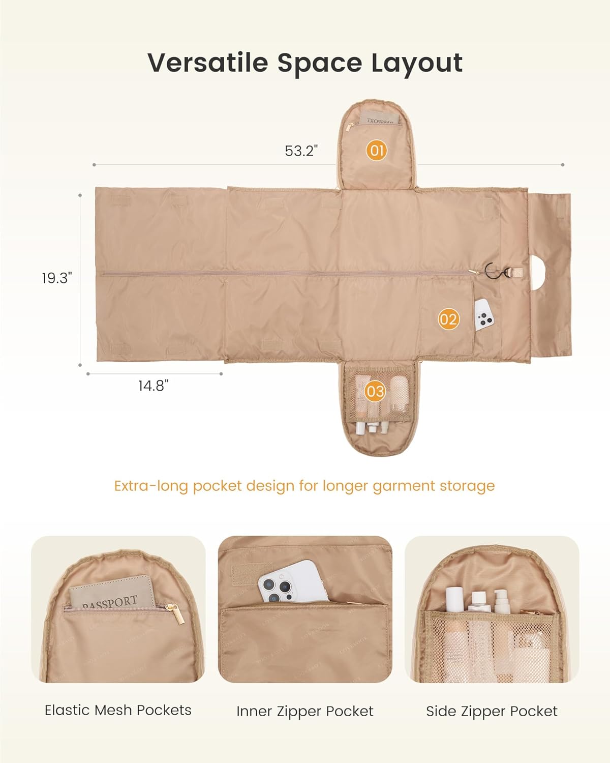 LOVEVOOK Garment Bags for Travel,Convertible Garment Bag for Women with Shoe Pouch,Carry on Duffel Bag with Toiletry Bag, 2 in 1 Hanging Suitcase Suit Bag,Waterproof Weekender Bags for Business Trip