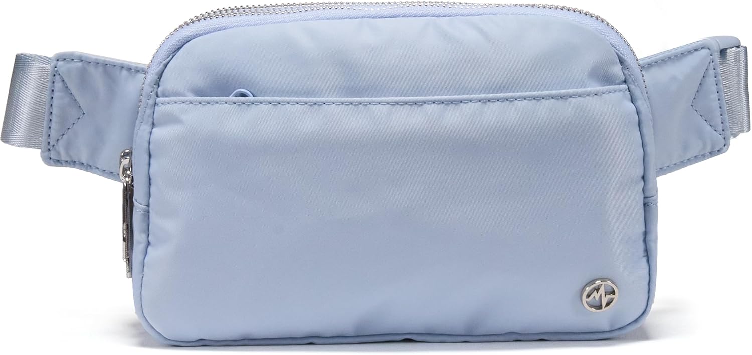 Pander Everywhere Belt Bag for Women, 5 Zipper Pockets Nylon Crossbody Fanny Pack Purse (Windmill