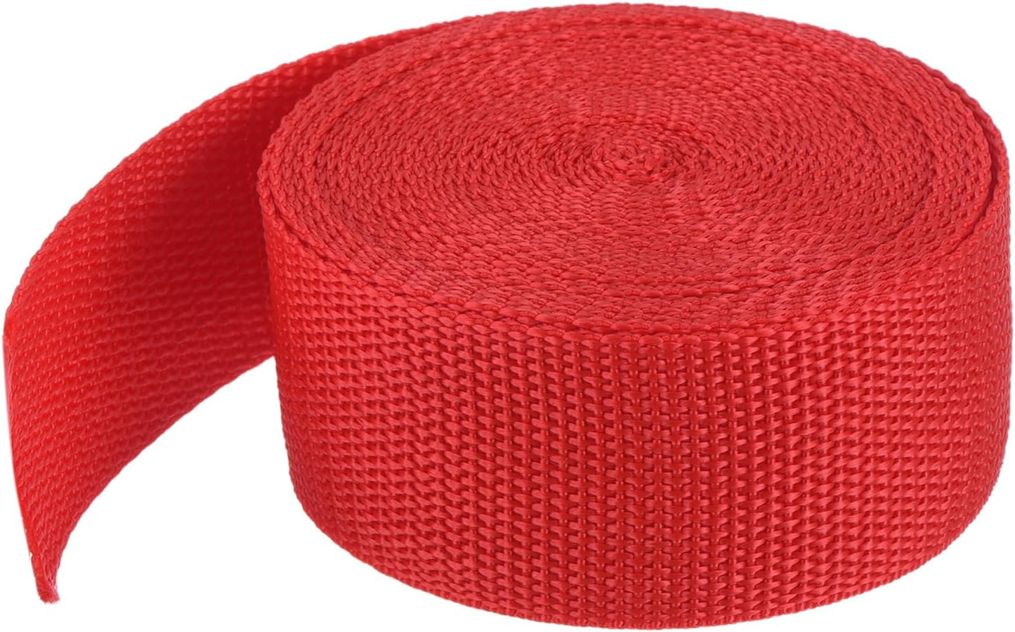 MECCANIXITY Lightweight Polypropylene Webbing Strap 1 1/2" 5 Yard Backpack Strapping Band Red for Outdoor Luggage Cargo Straps