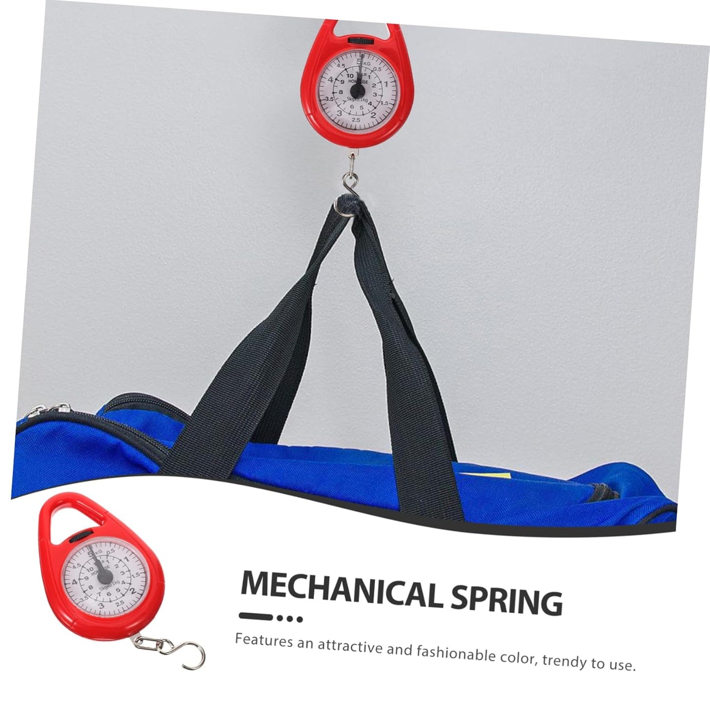 Portable Mini Spring Scale Handheld Luggage Weight Scale Hook for Easy Measurement