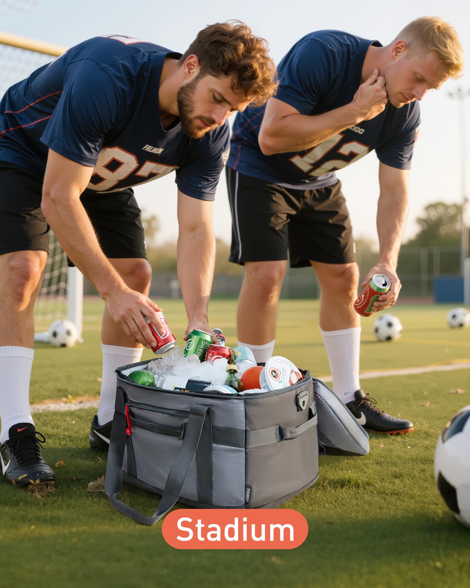 TOURIT Soft Sided Cooler Bag 30/48/60Can, Collapsible & Leakproof Ice Chest