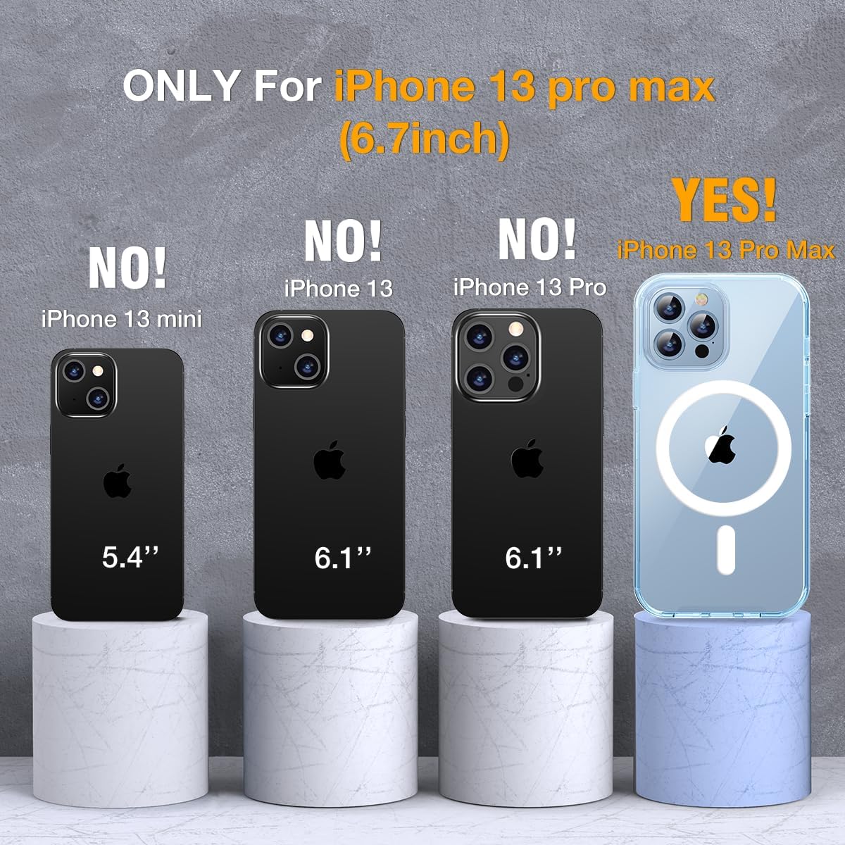Miracase Magnetic for iPhone 13 Pro Max Case 6.7 inch, (Compatible with MagSafe) Upgrade Full-Body