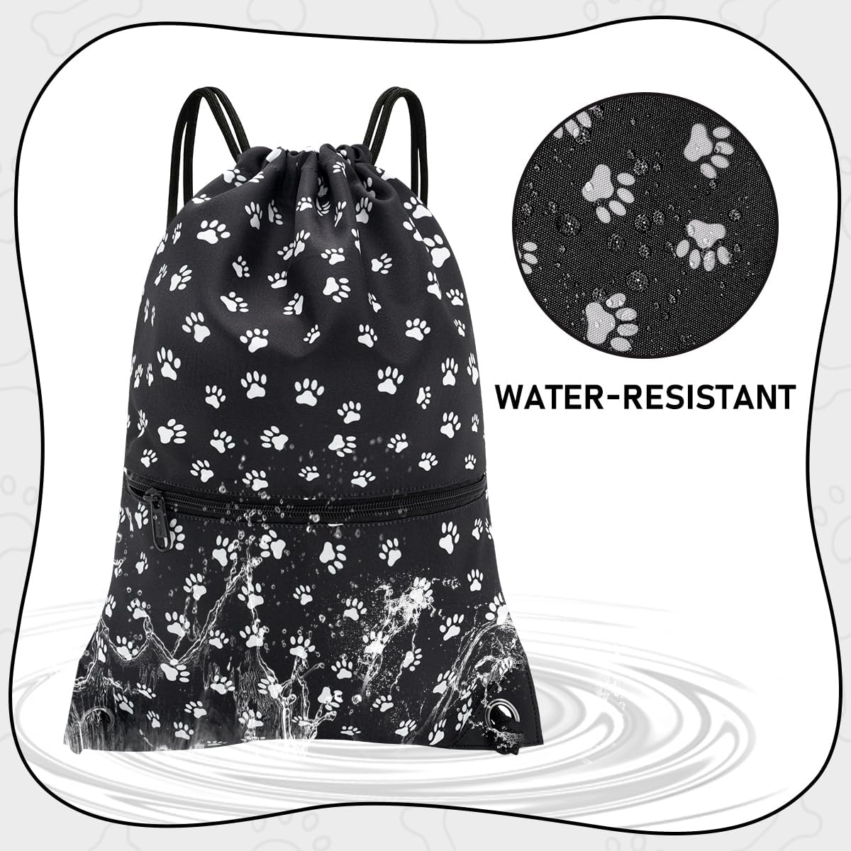 HOLYLUCK Drawstring Backpack Bag Sport Gym Sackpack