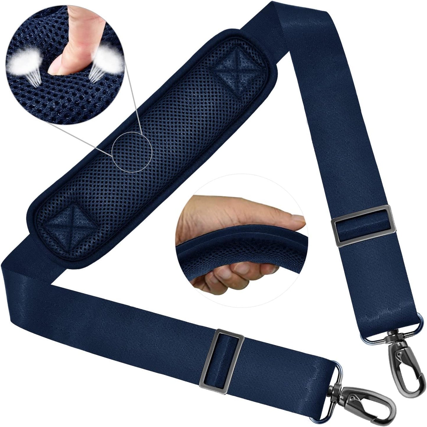 ZINZ Shoulder Strap 58" Ultra-Thick Fixed Padded and Adjustable Buckles Crossbody Strap for