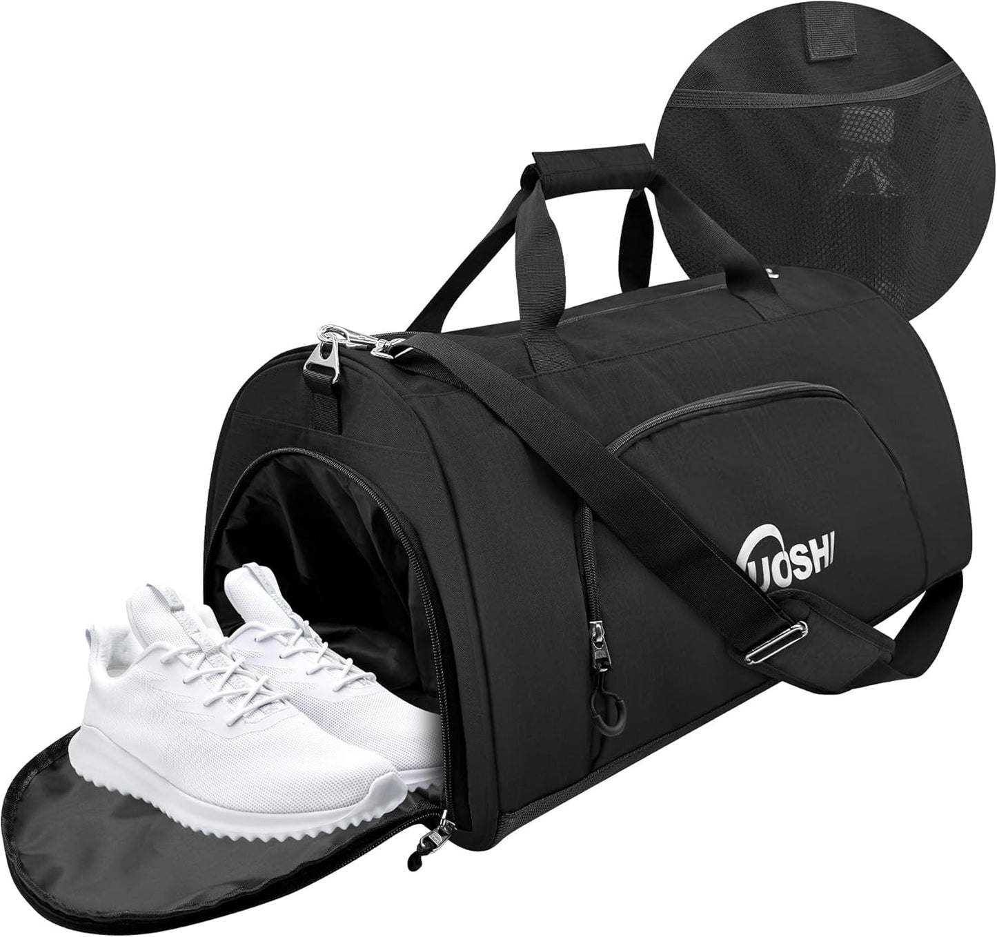 Gym Duffle Bag for Men & Women Water-Resistant-Sports Travel Bag with Ventilated Shoe Compartment & Wet Pocket, 56L Large Weekender Overnight Bag