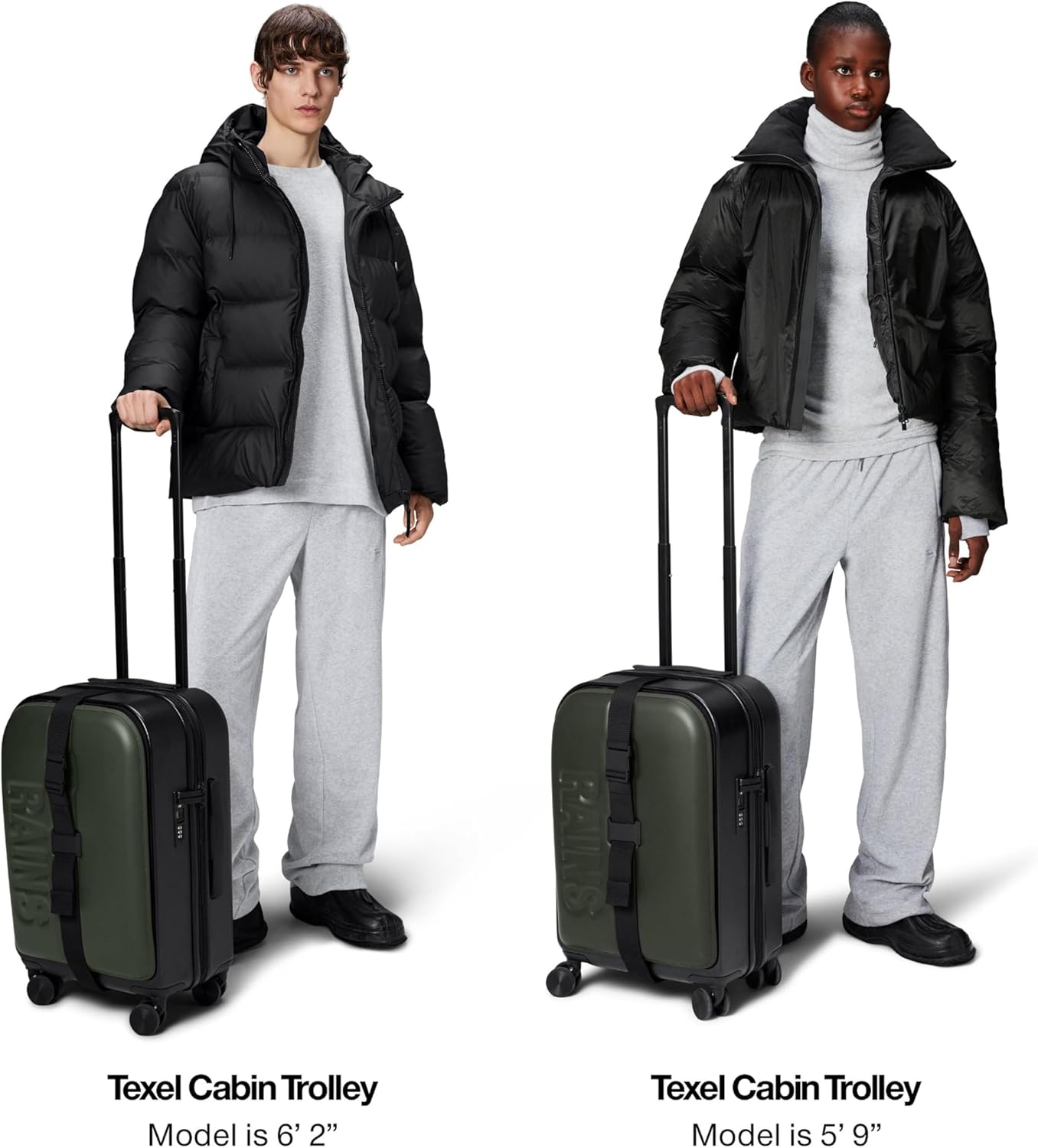 RAINS Texel Cabin Trolley, Carry On Suitcase with Spinner Wheels - Waterproof 2 Year Warranty - Lightweight, Durable Travel Luggage