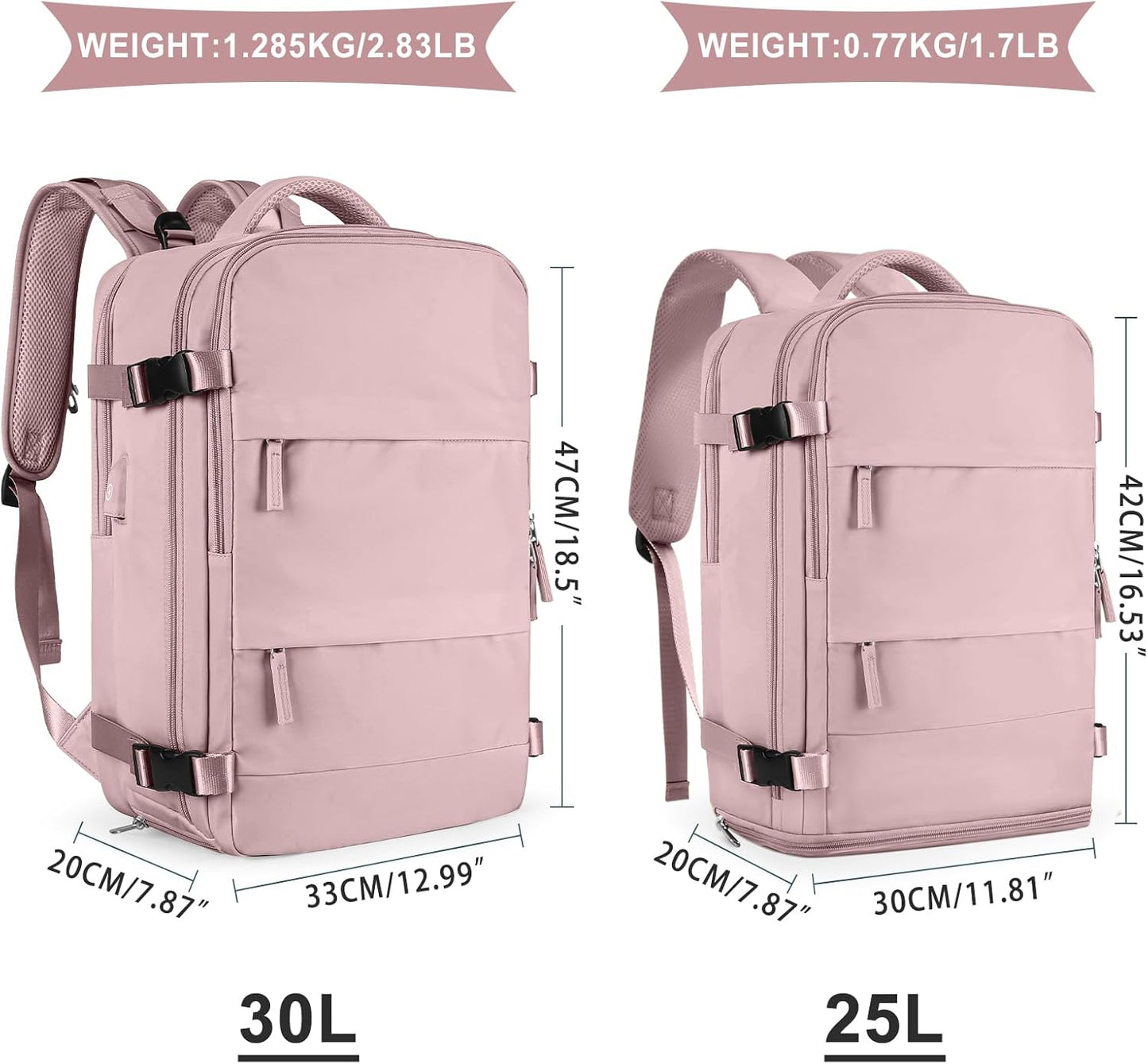 coowoz Travel Backpack For Women Men,Carry On Backpack,Hiking Backpack Waterproof Outdoor Sports