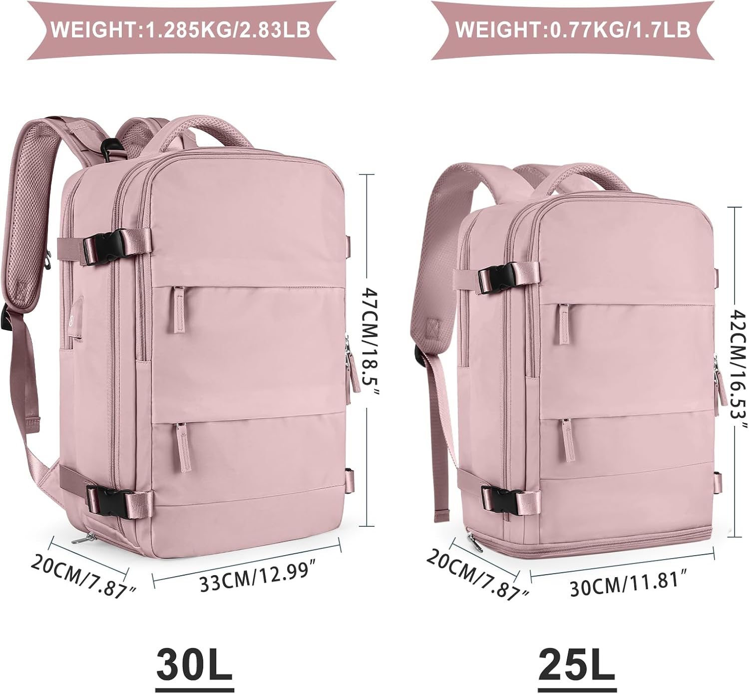 coowoz Travel Backpack For Women Men,Carry On Backpack,Hiking Backpack Waterproof Outdoor Sports