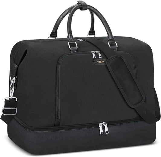 Travel Weekender Bag for Women, Overnight Bag with Shoe Compartment Oversized Travel Duffel Bag Carry On Tote 21"