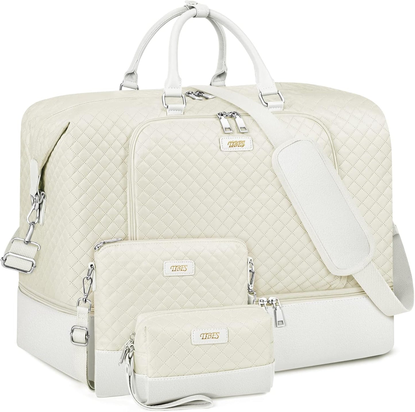 Travel Weekender Bag for Women, Overnight Bag with Shoe Compartment Oversized Travel Duffel Bag Carry On Tote 21"