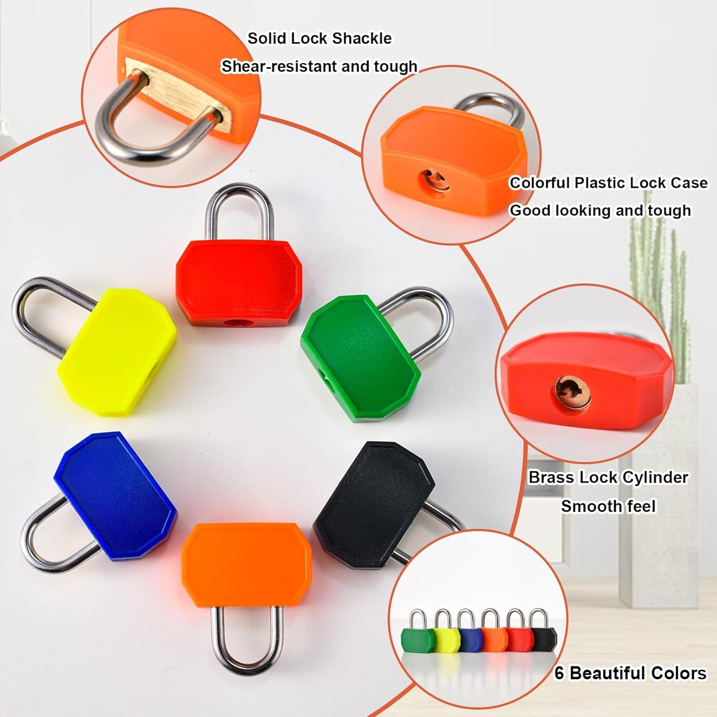 12 PCS Suitcase Locks with Keys,Small Luggage Padlocks Metal Padlock with Key,Multicolor Lock Luggage Locks Mini Keyed Padlock for Backpack Boxes Laptop Bag School Gym Locker,28 mm,6 Colors