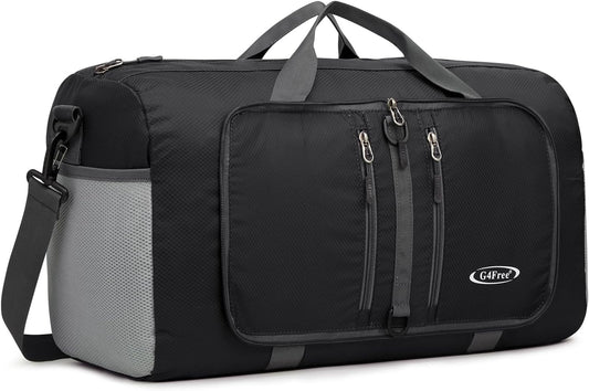 G4Free 40L/65L Foldable Duffel Bag, Water-Repellent Travel Backpack, Lightweight Carry Bag for Overnight Weekender Sports Men Women