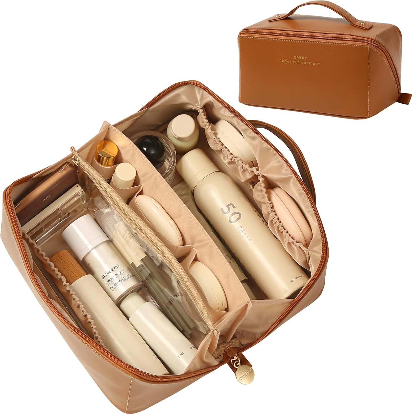 Travel Makeup Bag Toiletry Bag for Women Large Cosmetic Travel Bag Makeup Storage Box Skincare