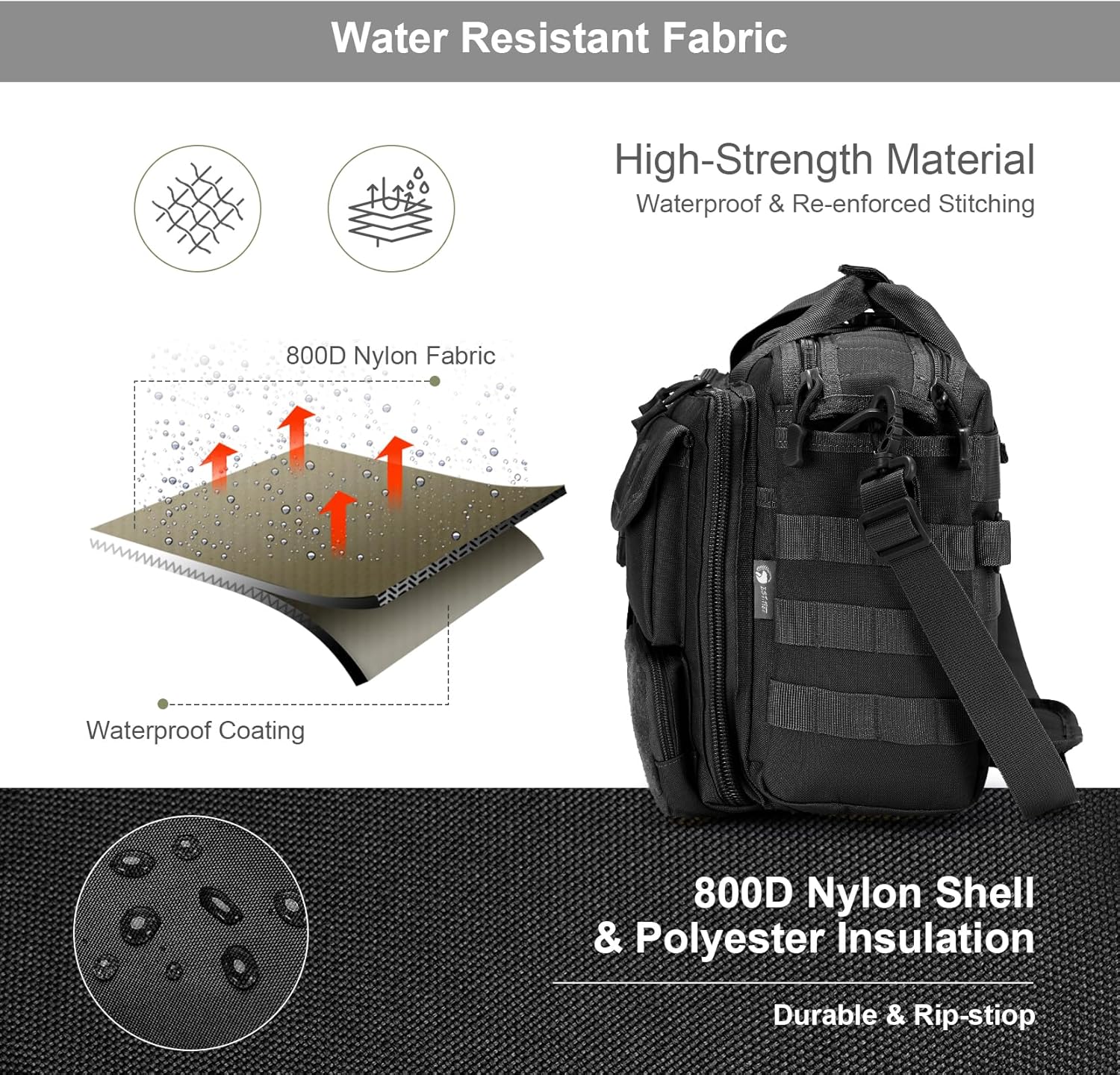 Stypos Tactical Messenger Bag Briefcase for Man Military Laptop Bag 14 Inch/15.6 Inch /17.3 Inch
