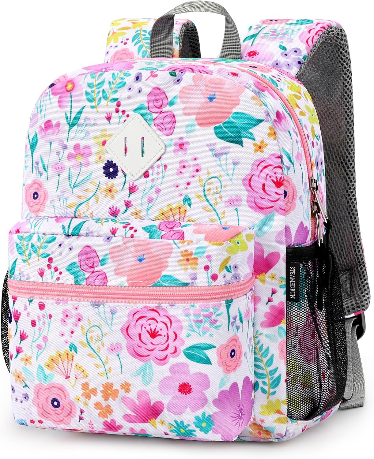 STEAMEDBUN Toddler Backpack for Boys 2-4,Flower Preschool Backpack for Baby Daycare,Mini