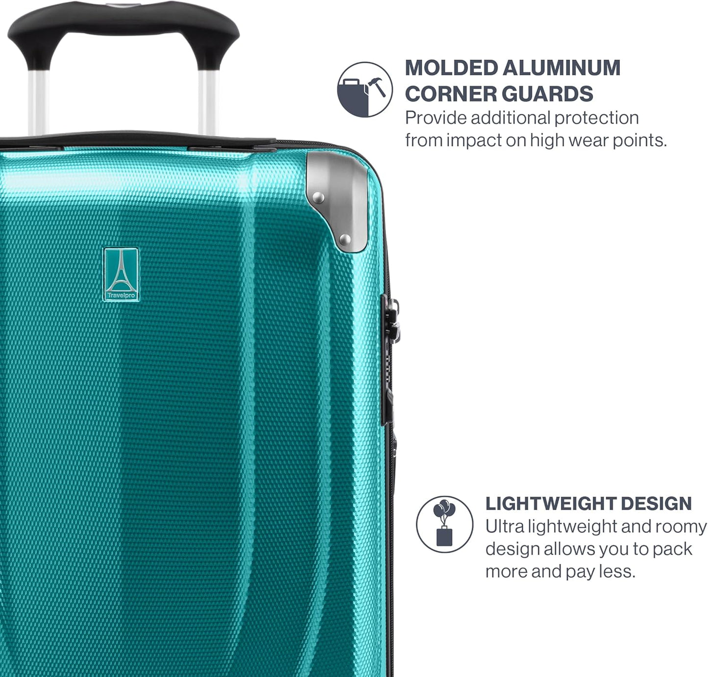 Travelpro Pathways 3 Hardside Expandable Luggage, 8 Spinner Wheels, Lightweight Hard Shell Suitcase, Checked Large 28 Inch, Kayak