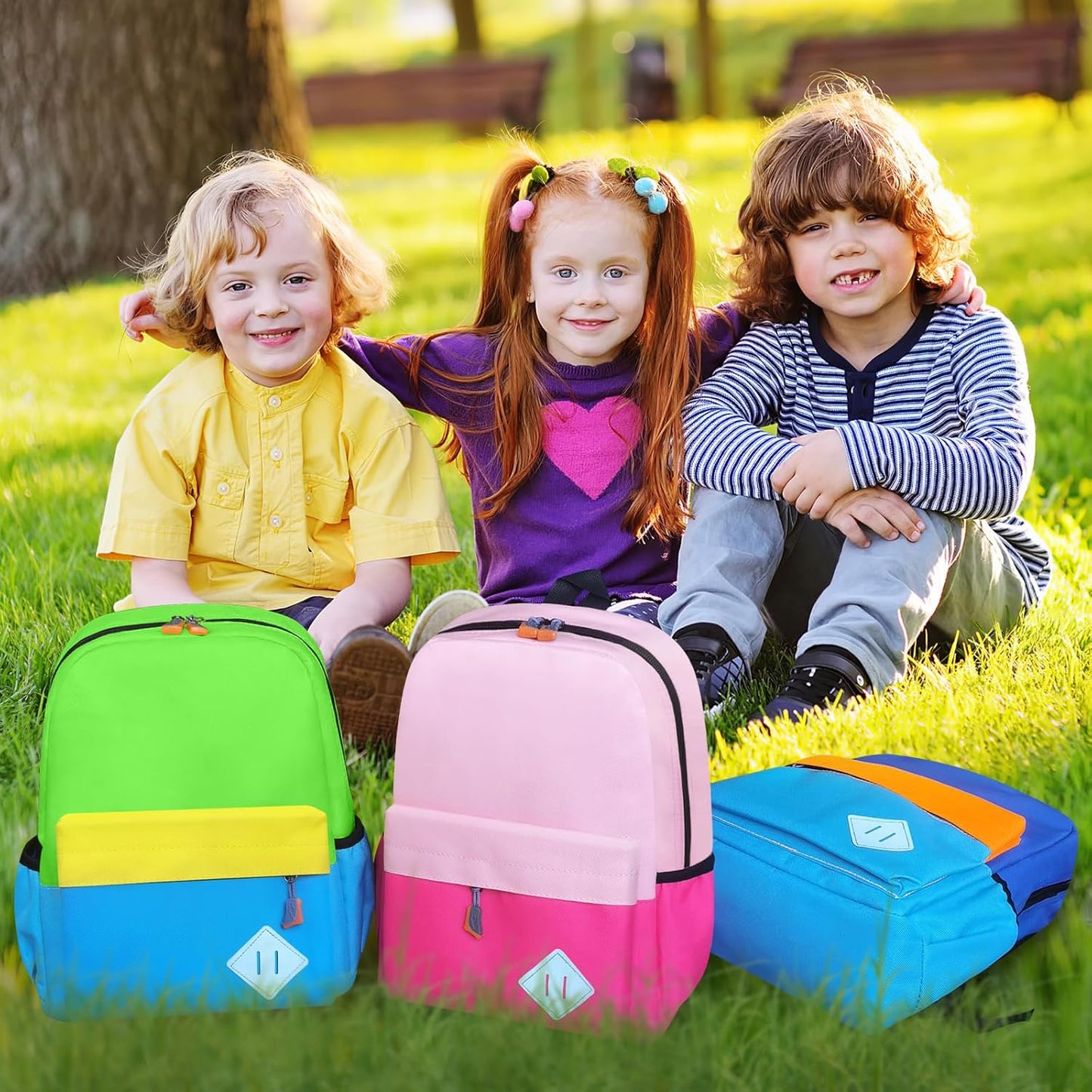Little Kids Backpack for Girls Boys - Toddler Preschool Backpack School Bag Cute Kindergarten Backpack for Aged 3-6, Green Blue