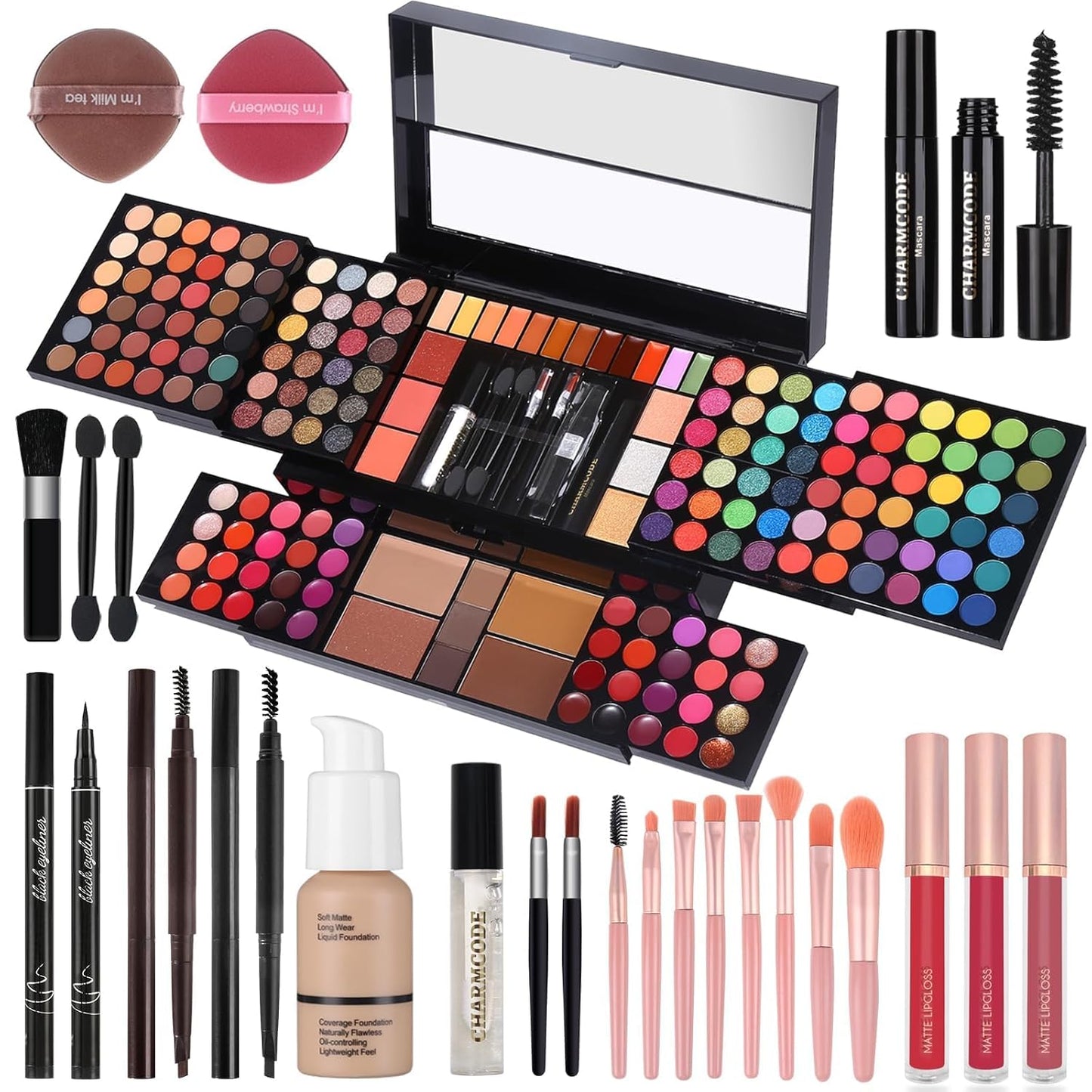 Professional Big Makeup Kit for Teens Girls & Women Full Kit, Beauty Case with Beginner Cosmetics