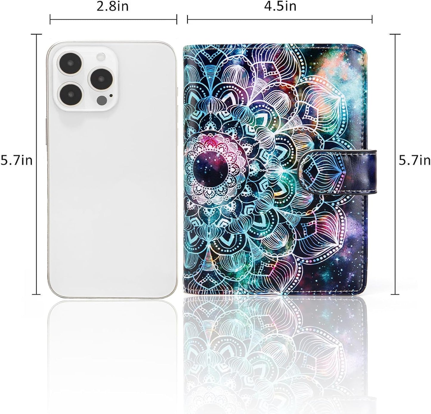 Passport Holder for Travel Essentials, RFID Blocking Passport Wallet Cover with Magnetic Closure, Passport Book Holders for Women and Men (Mandala in the Galaxy)